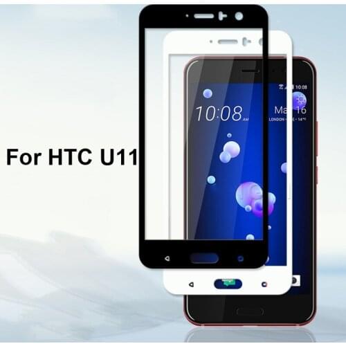 1pcs Ultra-Thin Gold White black color full screen protector Tempered Glass film For HTC U11 u 11 Screen protective glass film