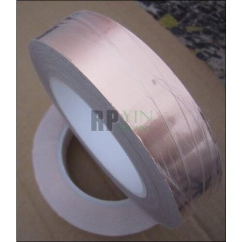 35mm*30 meters *0.06mm Single Sided Conduct Copper Foil Adhesive ShieldingTape Sticky for EMI Masking Electrical Bonding