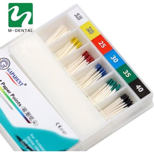 400pcs/Pack Absorbent Paper Points Dental Root Cancel Endodontics Cotton Fiber Tips Dentist Product Superior Quanlity #15-#40