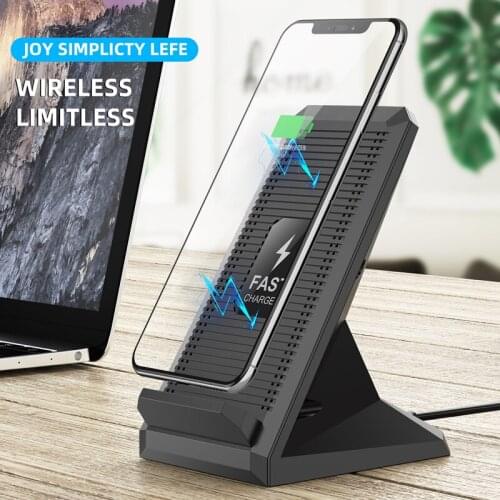 USLION 10W Qi Wireless Charger for iPhone 11 X 8 plus Fast Charging for Samsung S8 S9 Plus S10 Xiaomi Phone Charger Pad Holder