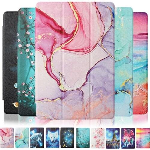 Tablet Case For Huawei Matepad T 10s Marble Pattern Folding Leather Cover For Funda Tablet Huawei Matepad T10 T10s T10 s Case
