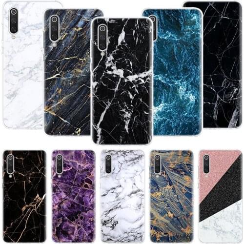 Black Marble Grain Simplicity Phone Case For Xiaomi Mi Note 10 11 9 8 10T 9T CC9 A1 A2 A3 5X 6X Pocophone F1 X3 F2 Pro Lite Coqu