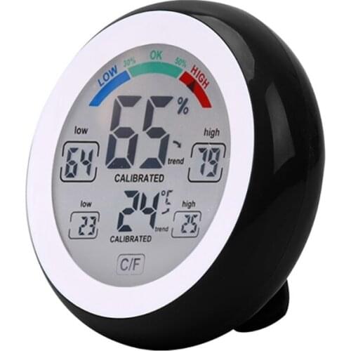 Digital Indoor Thermometer Hygrometer Touchscreen Temperature Gauge Humidity Monitor