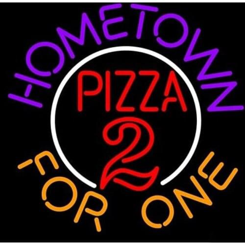 Decorative Light Hometown Pizza for one Neon Light Sign Restaurant Beer Bar Display Shop Wall light Enseigne Lumineuse Handmade