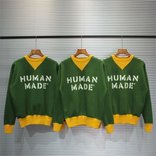 Human Made Crewneck Fleece Sweatshirt Pullover Hoodie Harajuku Hip Hop Men Clothing Skateboard Japanese Streetwear Man Tracksuit