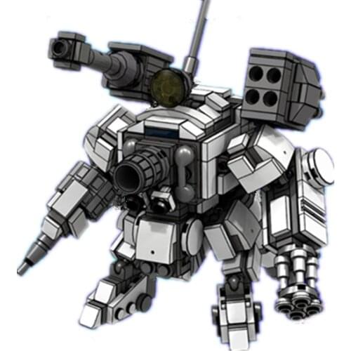 MOC Mecha Model DIY STEM Small Particle Building Blocks Educational Toy Set