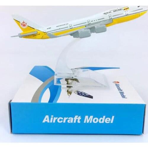 16CM Aircraft Model Boeing B747-400 1:400 Scale Royal Brunei Airlines Base Airbus Metal Alloy Plane Collectible Display ToyGifts