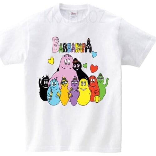 Newest Barbapapa Kids T Shirt Baby Boys Girl T-shirt Children Summer Clothes Cartoon Cool Barbapapa shirt