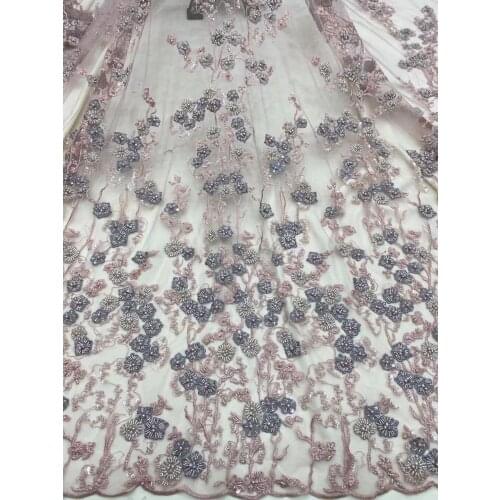 New listing beautiful handmade bead flowers + high-quality tulle embroidery, suitable for fashionable ladies' high-end skirts/nr