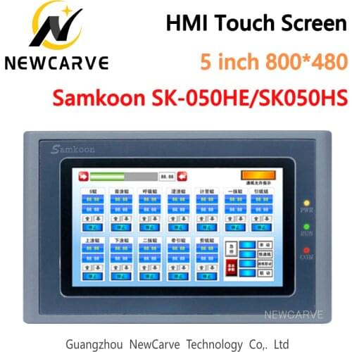 Samkoon SK-050HE SK-050HS HMI Touch Screen 5 Inch 800*480 USB Host Ethernet Human Machine Interface Display Newcarve