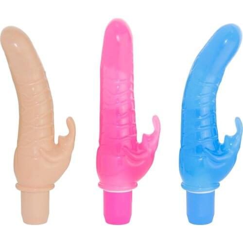 Double Penetration Rabbit Dildo Realistic Vibrator Vagina Clitoris Stimulator Penis Adult Sex Toys for Woman Intimate Goods Shop