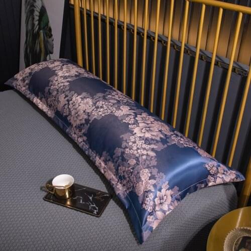 Luxury Style Long Pillow Cover Soft Polyester Satin Home Decor Pillowcase 150x48cm Bedding Double Lovers Body Pillow Case