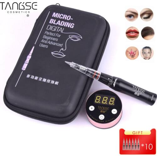 Full Professional Rotary Tattoo Machine Pen For Permanent Makeup Eyebrows Lips Microblading with Tattoo Needle
