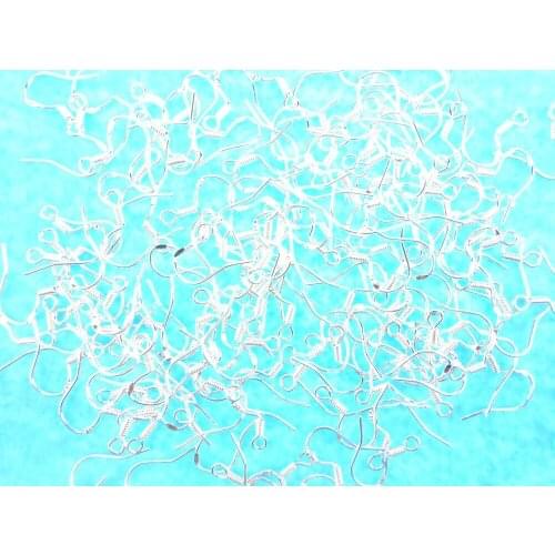 500X batch selection 15MM making earrings jewelry DIY925 silver hook hook earrings 925 printed silver hoo