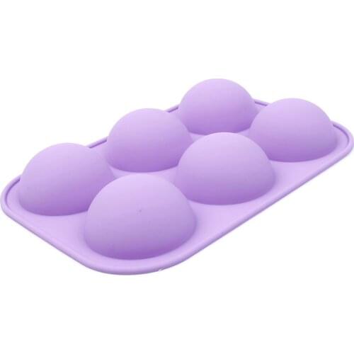 6 Holes Silicone Sphere Baking Mold 3D Chocolate Mold Cupcake Cake Mold DIY Decorative Cake Mould Half Ball Bakeware Mold