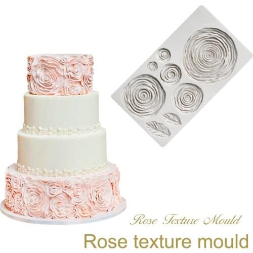 Roses Flower Silicone Mold Cake Decorating Tools Fondant Mold Wedding Cake Lace Decor Silicone Mould Chocolate Cookies Mould