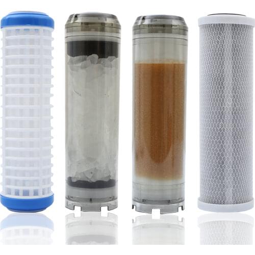 10 "Four Stage Whole House Filtration System Replacement Filters 10" Washable Filter ,Shell Resin, siliphos Filter , CTO Carbon