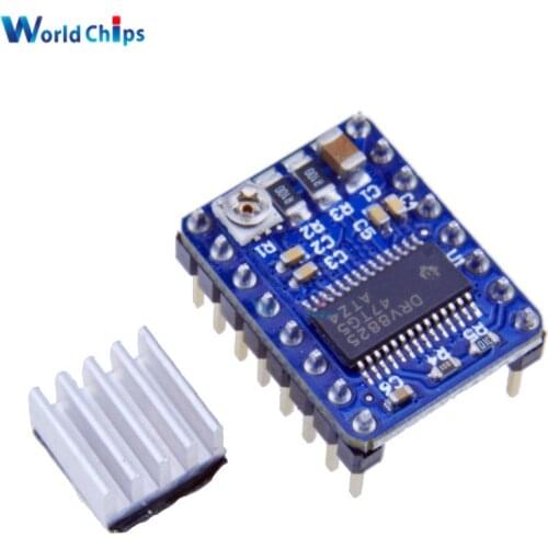 5PCS 3D Printer Parts StepStick DRV8825 DRV 8825 Stepper Motor Driver Ramps 1.4 Reprap 4 PCB Module Replace A4988 With Heatsink
