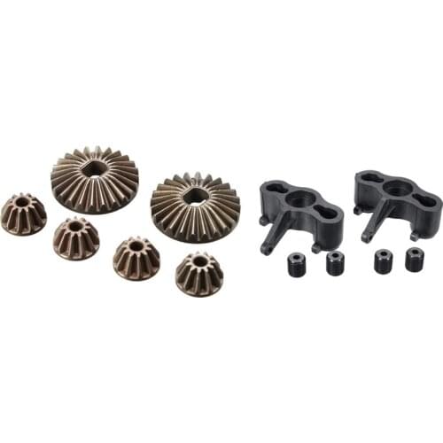 1set 24T Differential Gear and 11T Diff Gear for JLB Racing CHEETAH & 2PCS Steering Block Steering Knuckles Hub Carrier