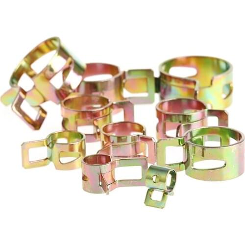 100Pcs 6-22mm Spring Clip Fuel Line Hose Water Pipe Air Tube Clamps Fastener Wholesale Dropshipping