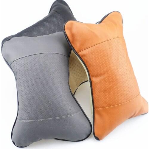 2018 new pu leather headrest pillow universal comfortable neck pillow for Toyota Lexus Honda CRV Accord Odeysey Crosstour