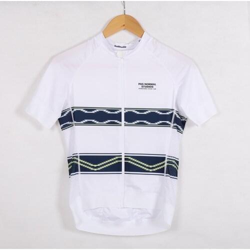 2020 white Pro Team Summer Mens Short Sleeve Cycling Jersey Quick Dry MTB Road Bike Tops Sleeves With Italy Silicone Non-slip