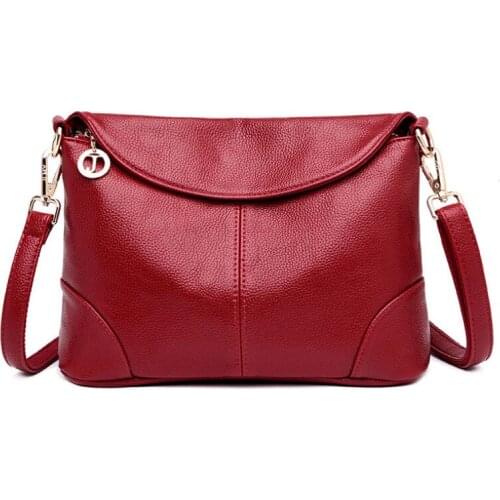 2021 Solid Color PU Women Fashion Shoulder Crossbody Handbags