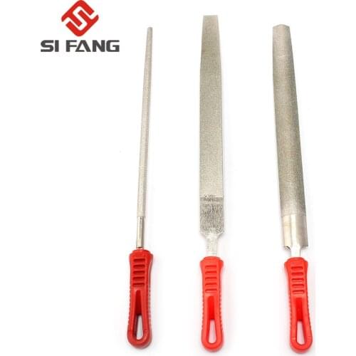 3Pcs/set 10" Diamond Coated File Carving Jewelry Diamond Glass Stone Wood Craft Tool