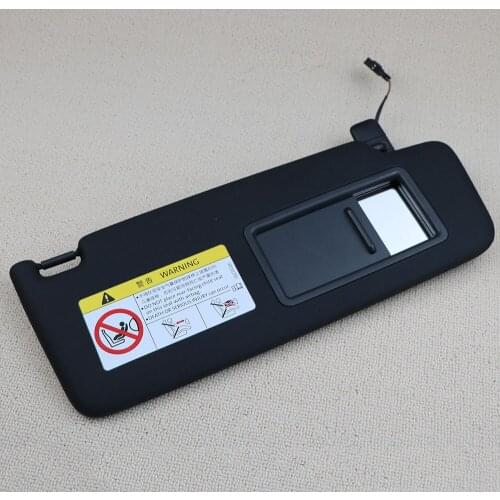 5GG857552 Black Front Sun Visor Panel With Makeup Mirror For VW Golf 7 SportsVan Jetta MK7 T-Cross Passat B8 CC E-Golf T-Roc