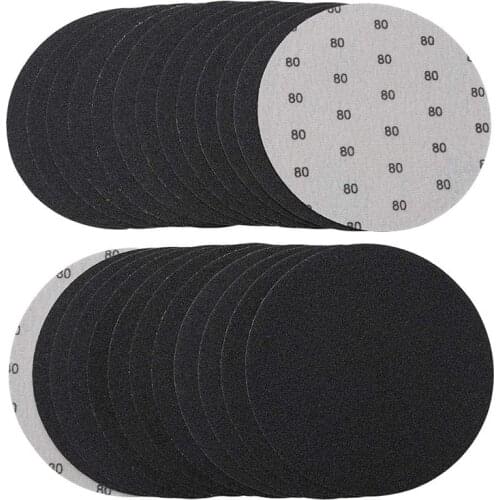 6 Inch Hook and Loop Sanding Disc 80 Grit Polishing Sandpaper 25 PCS Wet Dry Sandpaper for Automotive and Woodworking