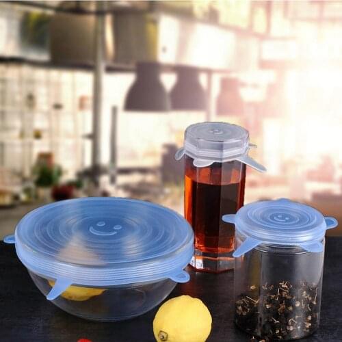6-Pack Food Grade Lid For Airtight Container Versatile Bowl Lid Seal Household Plastic Wrap Multi-functional Insurance Tensile