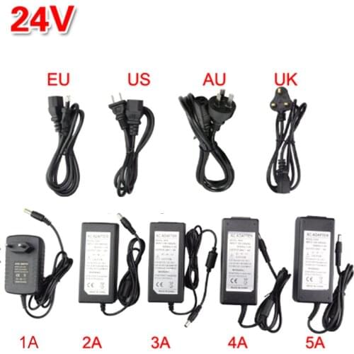 AC100V-240V to DC 24V 48V 2A 3A 5A with power cord LED strip light Power Supply Charger Adapter Transformer Converter