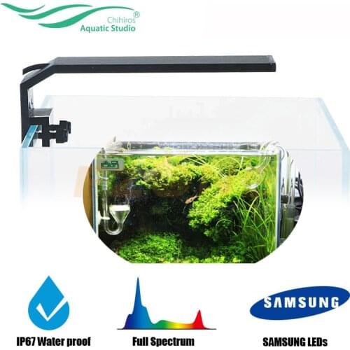 Chihiros Aquarium LED Light Clip-on Fixture Water Proof With Brightness Control For Fish And Plant Table Tank Hightlight Lamp A