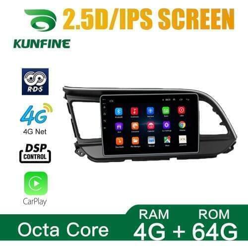 Android Core 1024*600 Octa 10.0 Car DVD GPS Navigation Player Deckless Car Stereo for HYUNDAI Elantra 2019 Radio Headunit