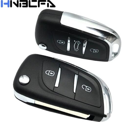 For Peugeot 107 207 307 307S 308 407 607CITROEN C1- C5 Picasso Flip Car Remote Key Shell 2/3 Bttons CE0536 Fob VA2/HU83 Blade