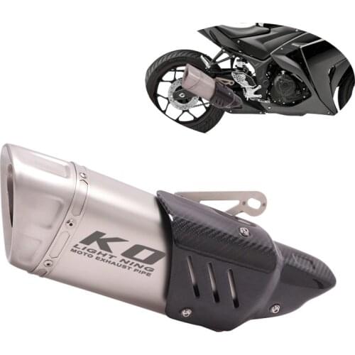 For Yamaha YZF-R1 YZF-R1M MT-10 2015-2021 Exhaust Pipe Motorcycle 55MM Slip-on Muffler No DB Killer Escape Reserve Catalyst