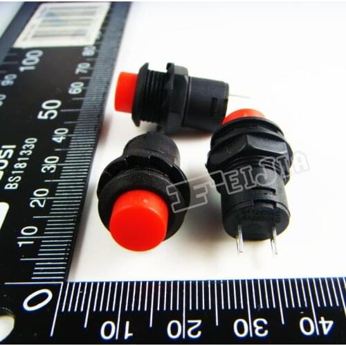 DS-425B Button color Red 1A/250VAC ON-OFF 2Pin Non Self-locking Push Button Switch (Self reset switch) 100Pcs/lot