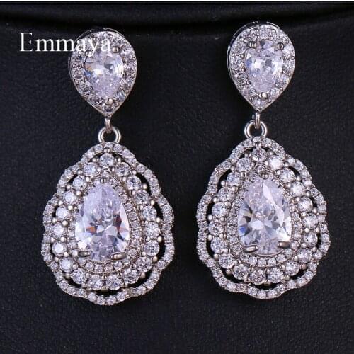 Emmaya New Earring For Women&Girls Intricated But Delicate Decorative Pattern Fashion Cubic Zircon Ornament In Wedding Party