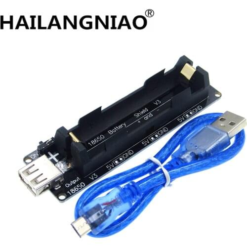 ESP32 ESP32S For Wemos For Raspberry Pi 18650 Battery Charge Shield Board V3 Micro USB Port Type-A USB 0.5A For Arduino Charge