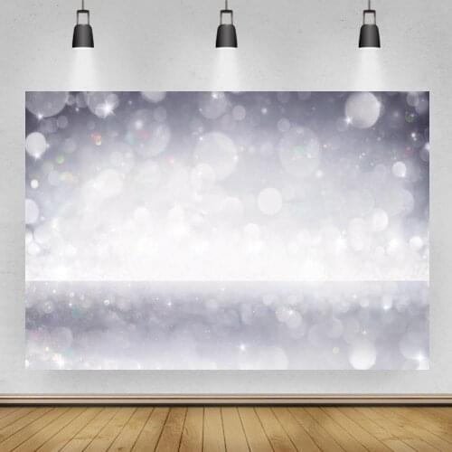 Photo Backdrop Silver Dreamy Polka Dots Light Bokeh Wedding Newborn Baby Birthday Party Photography Background For Photo Studio