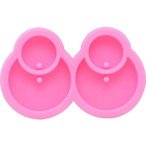 Glossy Circle Earring Mold Resin Round Silicone Mold DIY Epoxy Mould Decoration Keychain