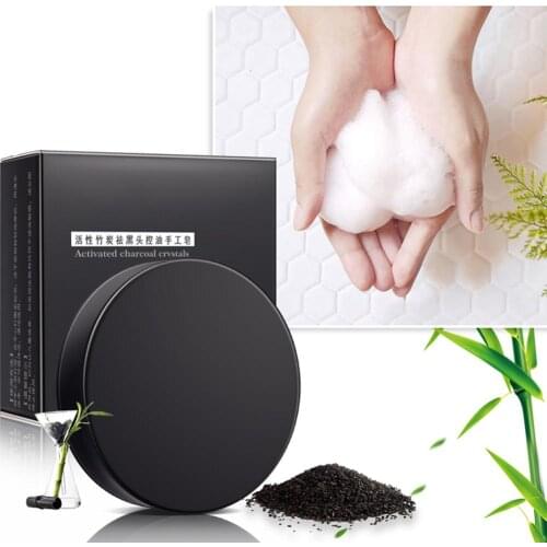 Black Bamboo Charcoal Soap Facial Clean Deep Clean Whitening Maquiagem Handmade Skin Care Bath Body Removal Oil Beauty