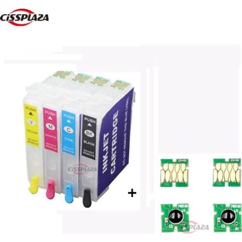 CISSPLAZA 1set T2061-T2064 T206 206XL with chip Refillable ink cartridge compatible for Epson XP-2101 XP2101 XP 2101 printer