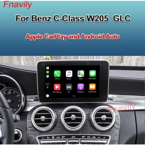 Fnavily OEM Retrofit Wireless CarPlay For Mercedes Benz C-Class W205 GLC Apple CarPlay And Android Auto Retrofit Kit 2015
