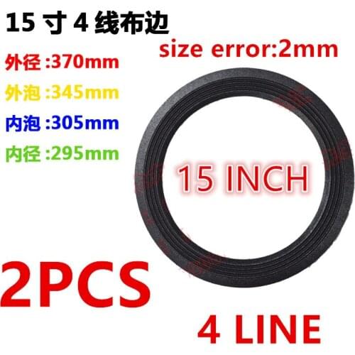 2PCS 4line 15 Inch 370x345x305x295mm cloth Surrounds for Speaker Parts Repair Foam Stereo Woofer Loudspeaker
