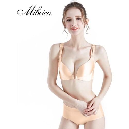 Oversized gather sexy cross strap bra set plus size women push up bra set Three shoulder straps plus size big size bra set