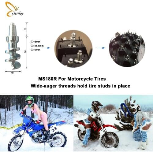 Marrkey 50PCS MS180R 24.5mm Screw Tires Studs/Spikes for Tires for Off-Road Truck ATV/UTV Scooters/ATV/UTV/Racing Car/Motorcycle