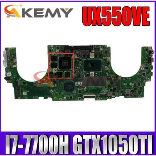 Ux550V for ASUS ZenBook Pro UX550 UX550VD UX550VE UX550VW laptop motherboard mainboard test OK I7-7700H cpu GTX1050TI/4G 16GB