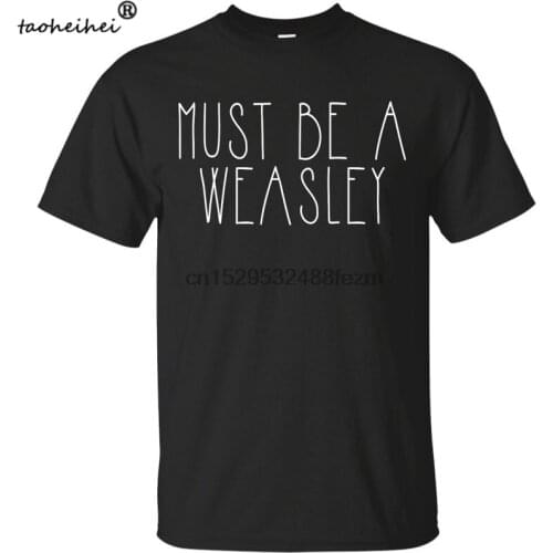 Mens MUST BE A WEASLEY Short Sleeve Crew Neck Cotton Cool Tee Shirts