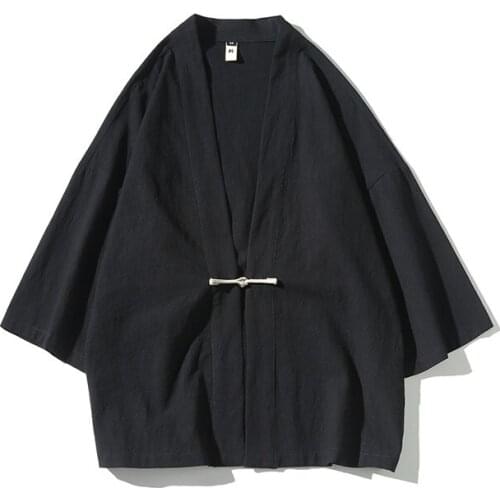 Men Cotton Linen Vintage Casual Chemise Men Tang Suit Linen Kung Fu Clothes Wu Tang Clan Chinese Style Fashion Hanfu Tops KK3530